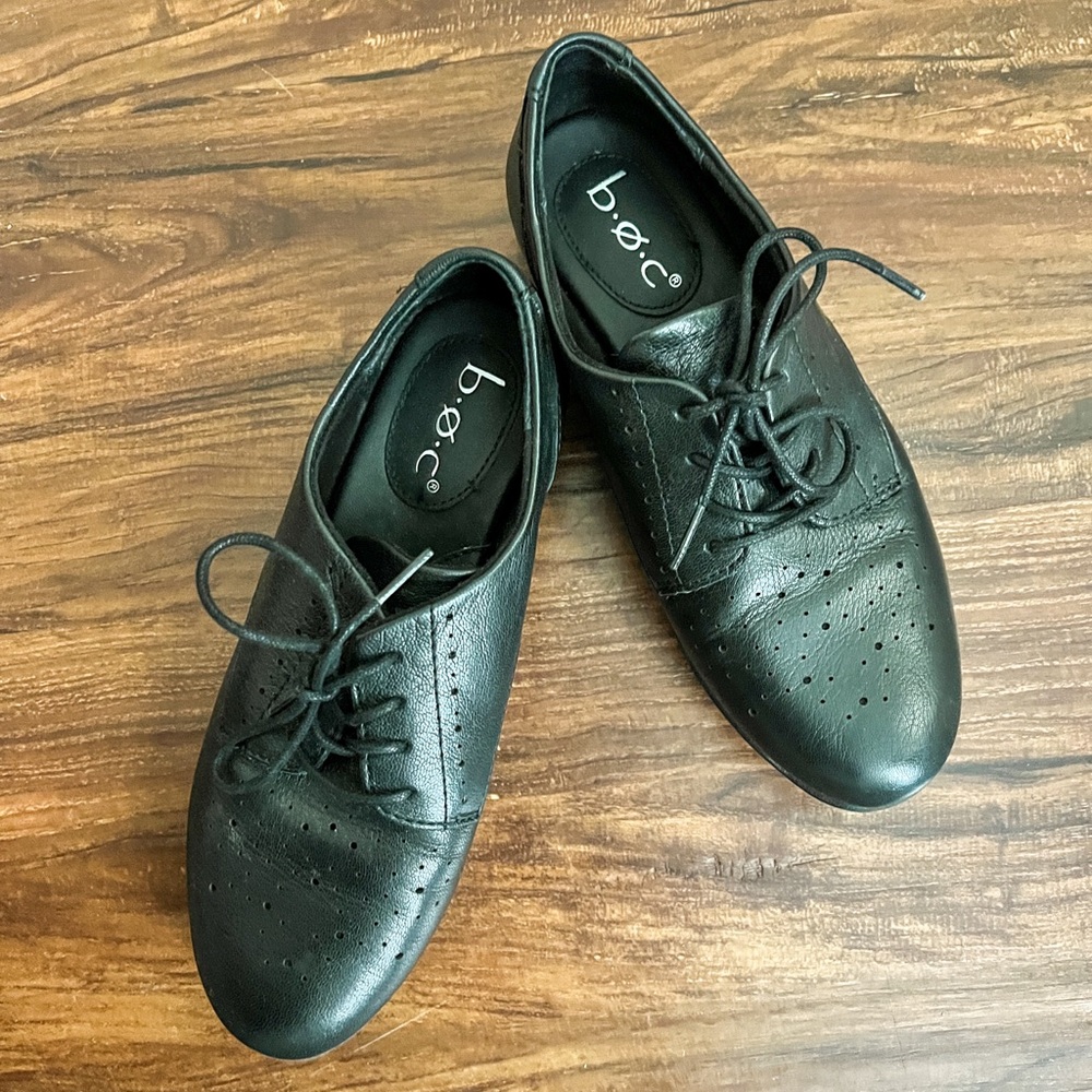 b.ø.c black shoes with leather upper